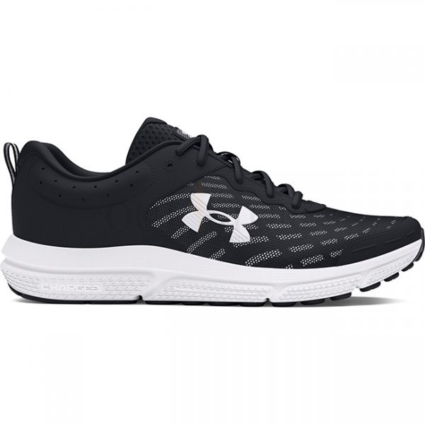 Under Armour Mens Charged Assert 10 Running Shoes - Black / White - 13