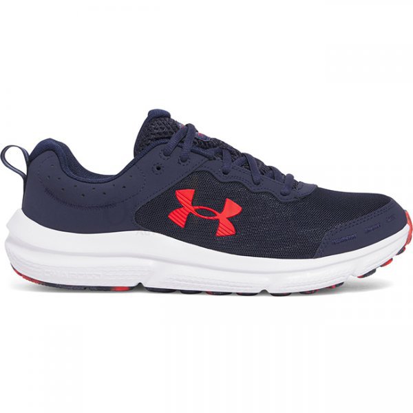 Under Armour Mens Charged Assert 10 Running Shoes - Navy Blue / Navy Blue / Red - 11.5