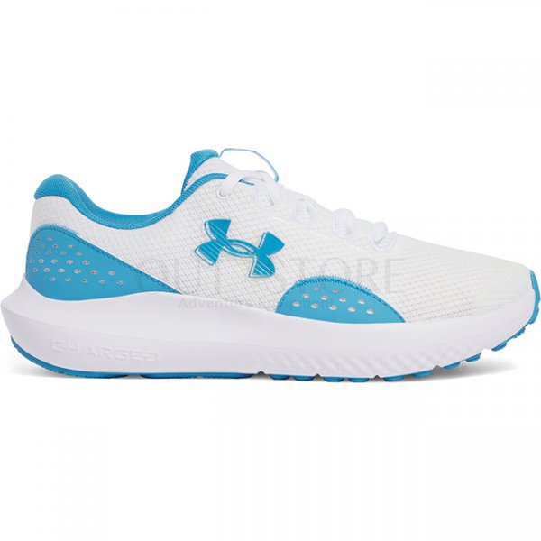 Under Armour Mens Surge 4 Running Shoes - White / Ether Blue - 7