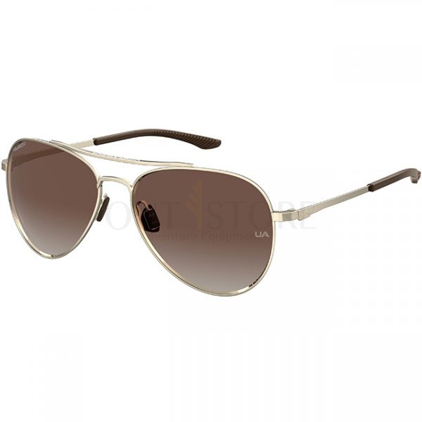 Under Armour Instinct Sunglasses - Light Gold / Brown Tips - Polarized Brown