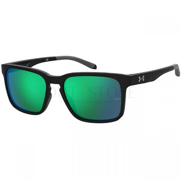 Under Armour Assist 2 Sunglasses - Shiny Black - Emerald Mirror