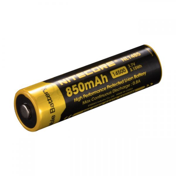 Nitecore 14500 Battery 3.7V 850mAh