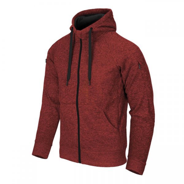 Helikon Covert Tactical Hoodie FullZip - Melange Red - XS