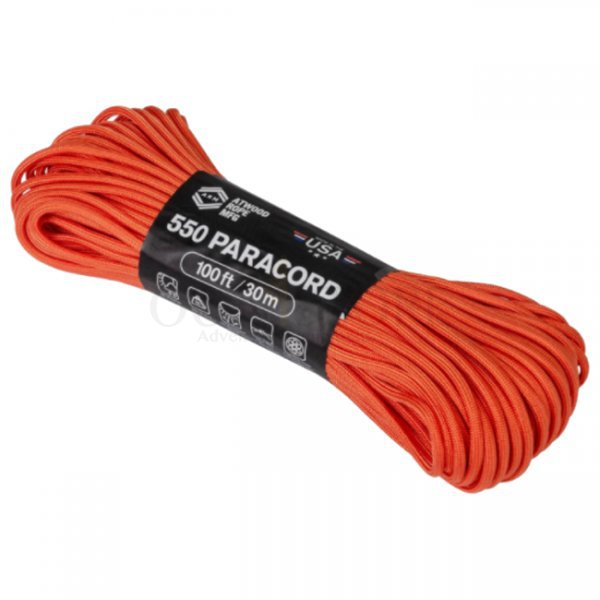 Atwood Rope 550 Paracord 100ft - Burnt Orange