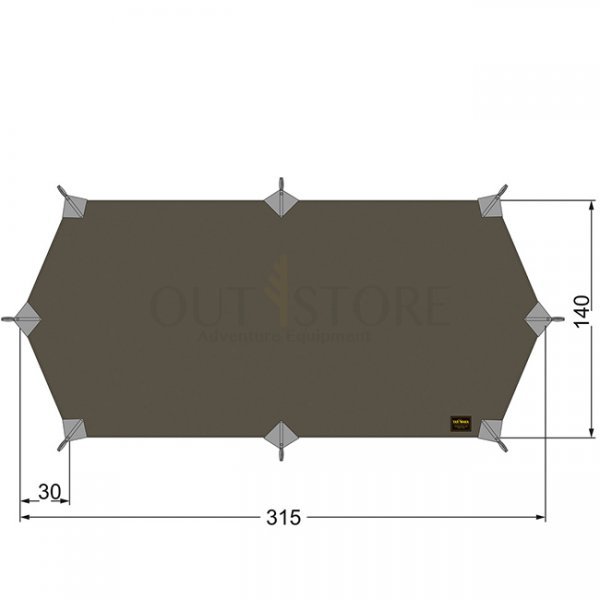 Tatonka Tarp Wing 1 LT - Stone Grey Olive