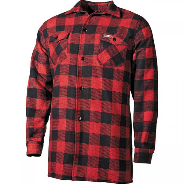 FoxOutdoor Lumberjack Shirt - Red & Black Plaid - S