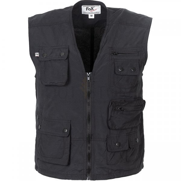 FoxOutdoor Microfiber Outdoor Vest - Black - 2XL