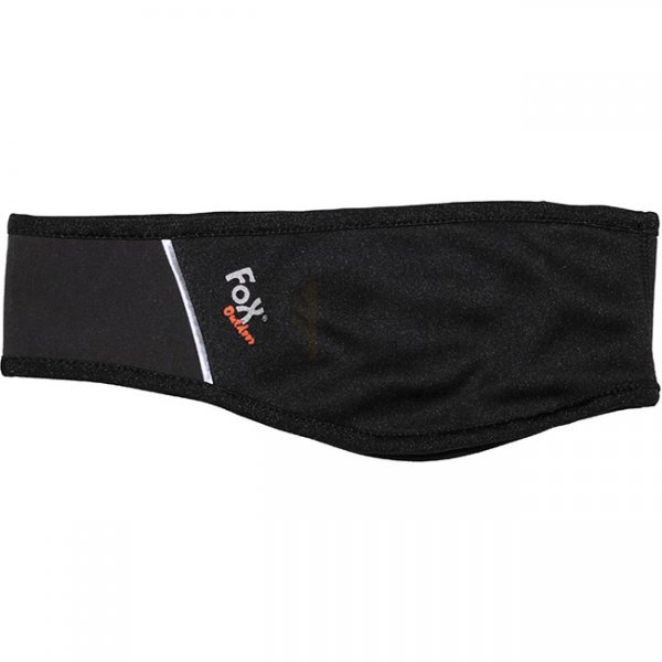 FoxOutdoor Soft Shell Headband Water & Windproof - Black - S/M