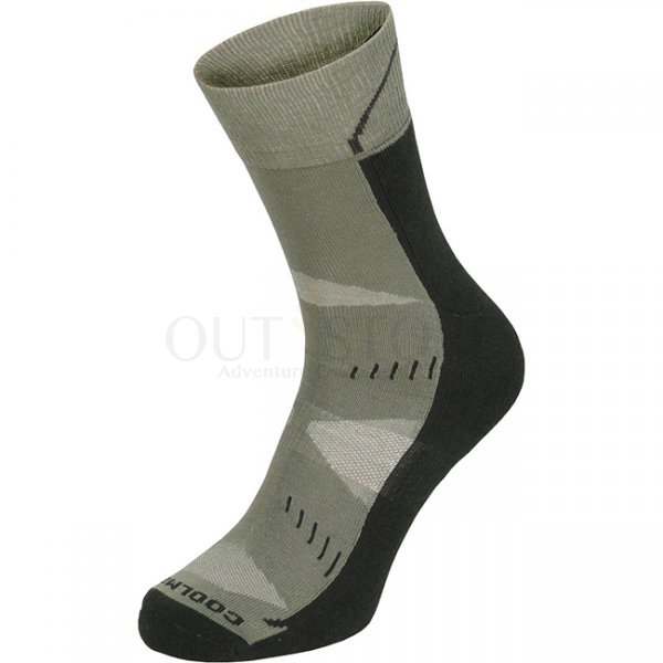 FoxOutdoor Trekking Socks ARBER Padded Sole - Black / Olive - 42-44