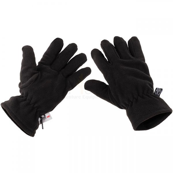 MFH Fleece Gloves 3M Thinsulate - Black - S