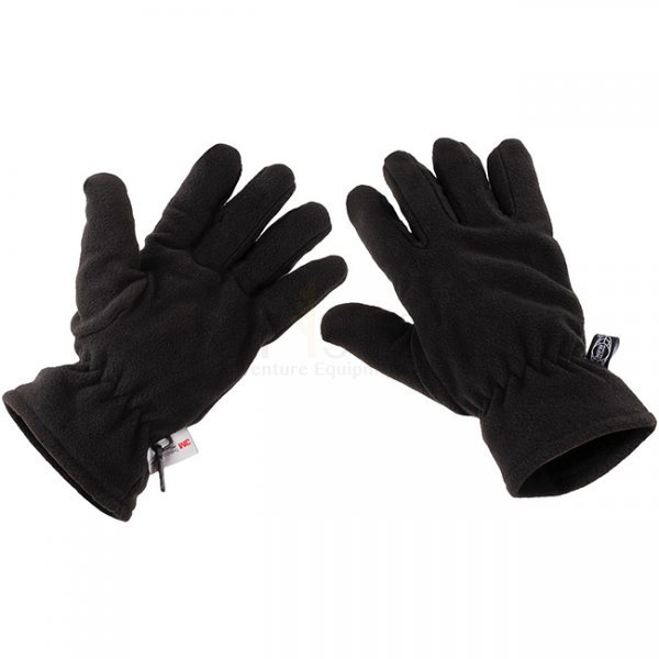 MFH Fleece Gloves 3M Thinsulate - Black - XL