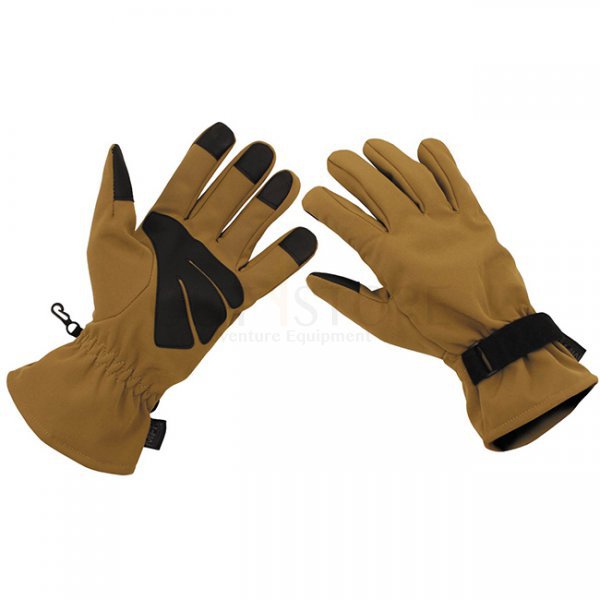 MFHHighDefence Gloves Soft Shell - Coyote - L