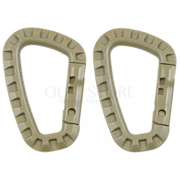 MFH Carabiner Plastic 85 mm 2 pcs - Coyote