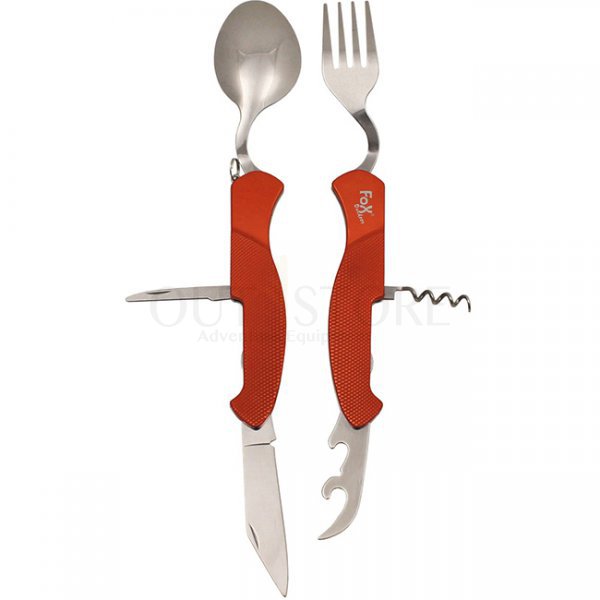 FoxOutdoor Pocket Knife Cutlery Set - Red