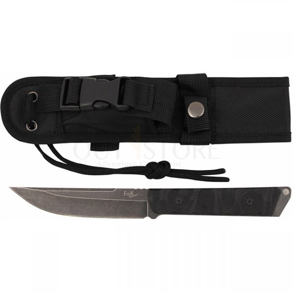 FoxOutdoor FIGHTER Knife G10 Handle - Black