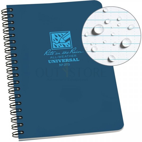 Rite in the Rain Polydura Side-Spiral Notebook 4.875 x 7 - Blue