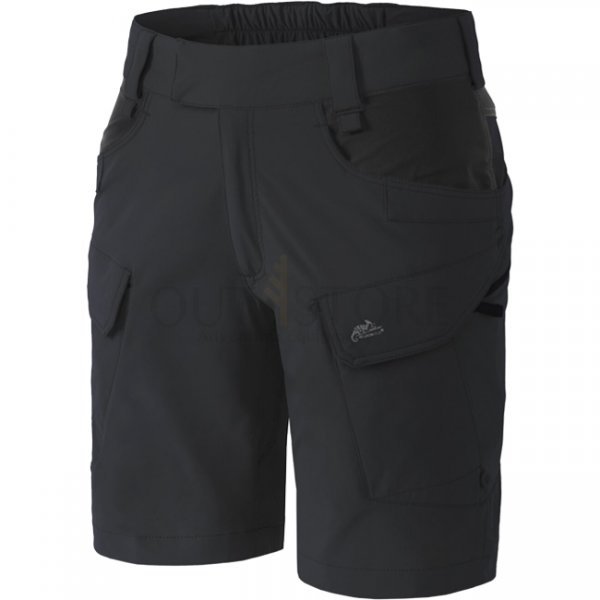 Helikon Women's OTS Outdoor Tactical Shorts 8.5 - Black - XS