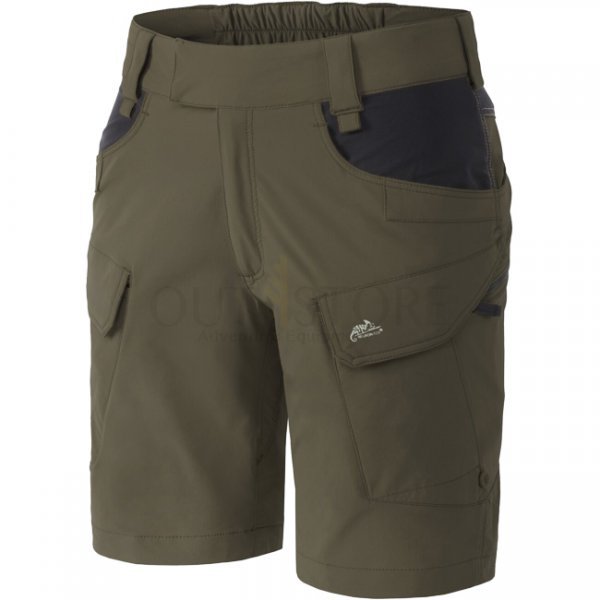 Helikon Women's OTS Outdoor Tactical Shorts 8.5 - Taiga Green / Black - XL