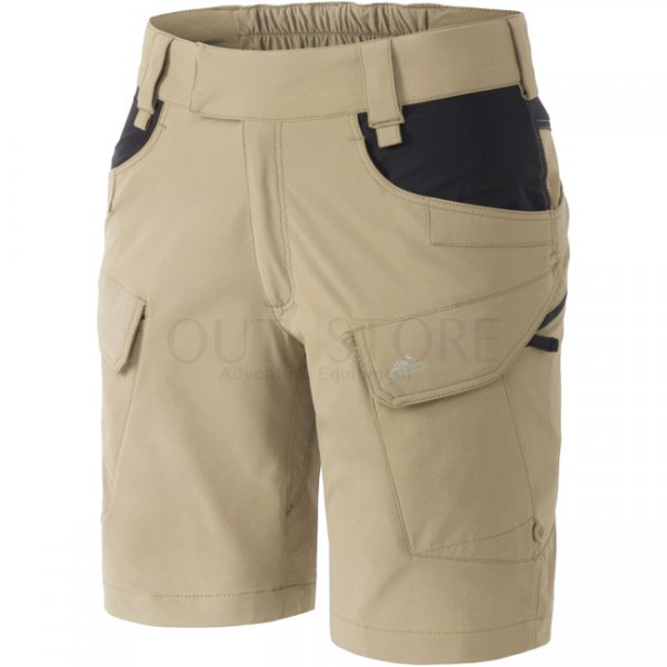 Helikon Women's OTS Outdoor Tactical Shorts 8.5 - Khaki / Black - S