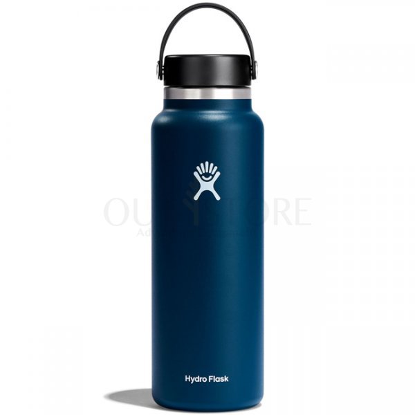 Hydro Flask Wide Mouth Insulated Water Bottle & Flex Cap 40oz - Indigo