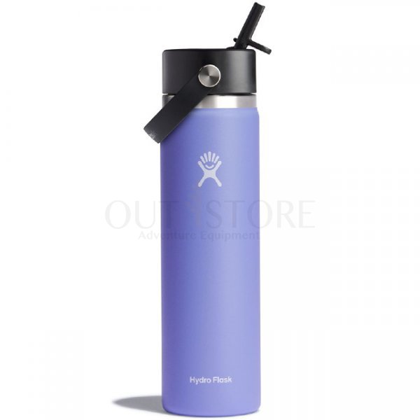 Hydro Flask Wide Mouth Insulated Water Bottle & Flex Straw Cap 24oz - Lupine