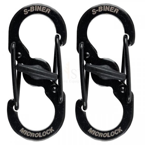 Nite Ize S-Biner Stainless Steel MicroLock 2 Pack - Black
