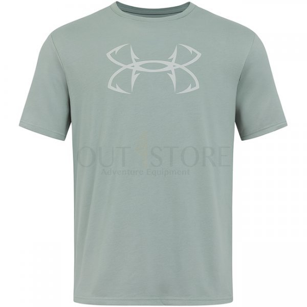 Under Armour Fish Hook Logo T-Shirt - Silica Green / Hydro Green - 2XL