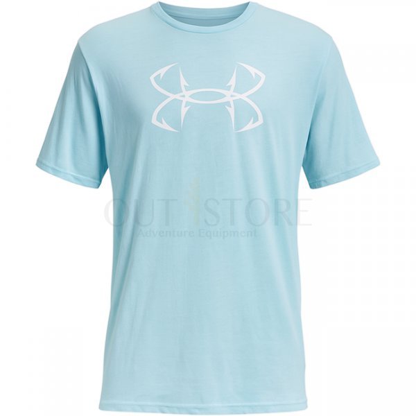 Under Armour Fish Hook Logo T-Shirt - Stream / White - L