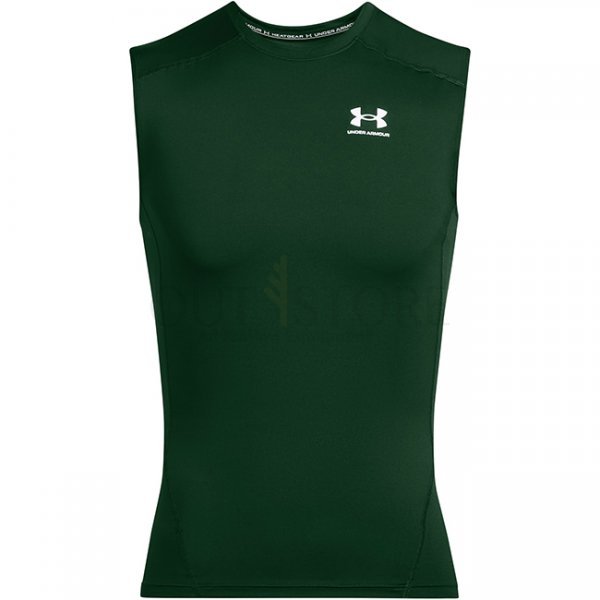 Under Armour Mens HeatGear Compression Sleeveless - Forest Green - S