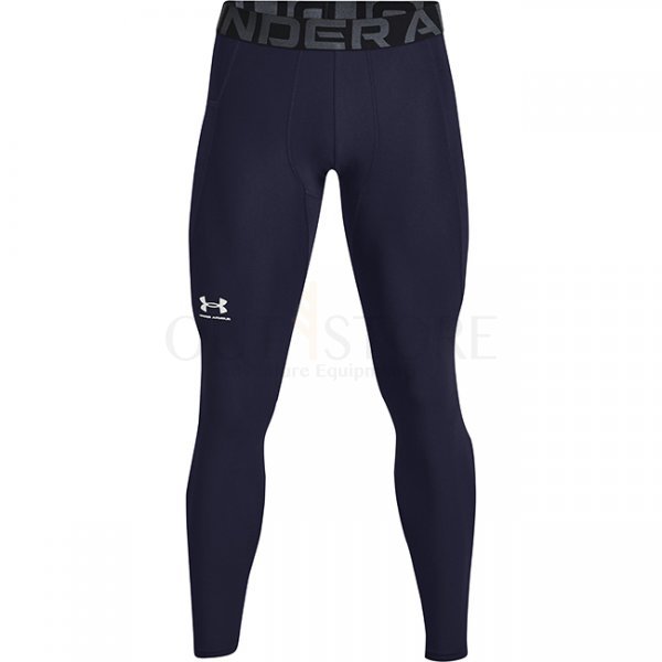 Under Armour Mens HeatGear Compression Leggings - Navy Blue - L