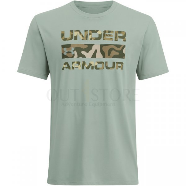 Under Armour Mens Stacked Logo Fill T-Shirt - Silica Green / Olive - XL