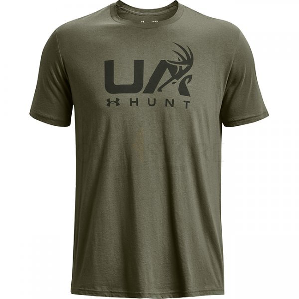 Under Armour Mens Antler Hunt Logo T-Shirt - Marine OD Green - L