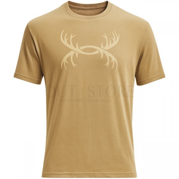 Under Armour Mens Antler Logo T-Shirt - Camel / Khaki Base - L