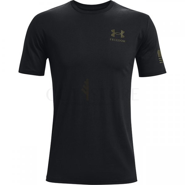 Under Armour Freedom Flag T-Shirt - Black / Green - S