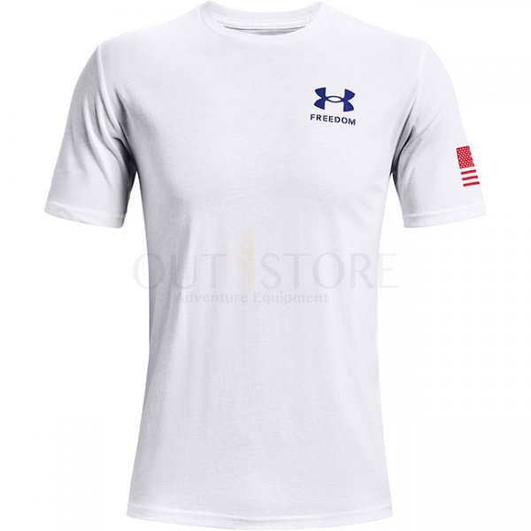 Under Armour Freedom Flag T-Shirt - White / Blue - L