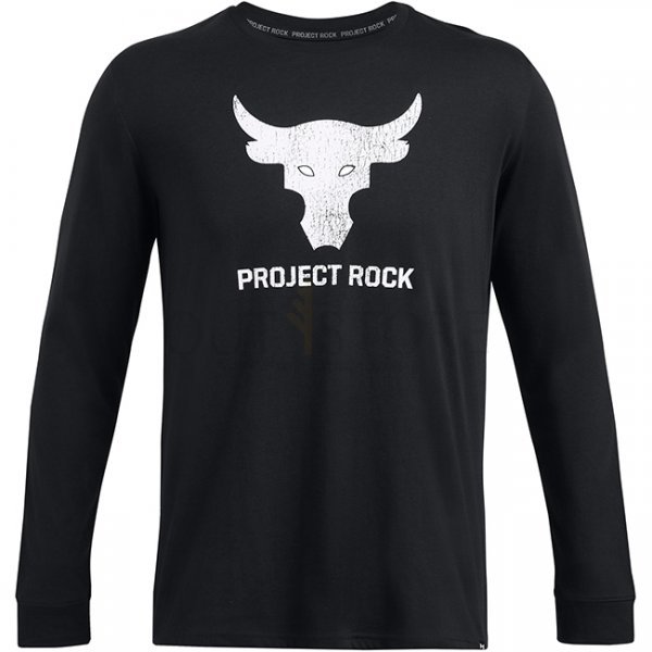 Under Armour Mens Project Rock Brahma Bull Shirt - Black / White / White - L