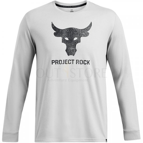 Under Armour Mens Project Rock Brahma Bull Shirt - Mod Grey / Medium Heather / Black - S