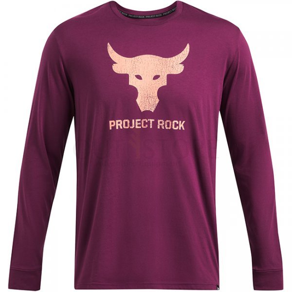 Under Armour Mens Project Rock Brahma Bull Shirt - Purple Gemini / Flare Orange - 3XL