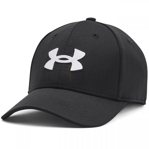 Under Armour Mens Blitzing Low Stretch Fit Cap - Black / White - L/XL