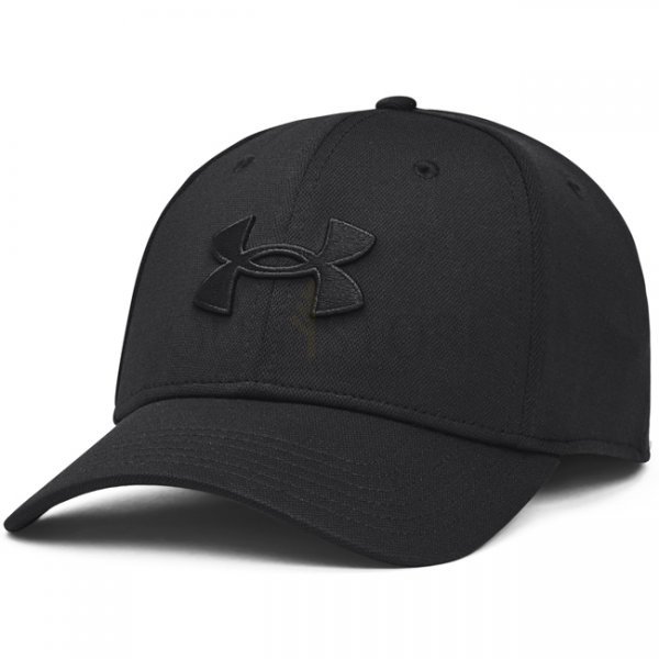 Under Armour Mens Blitzing Low Stretch Fit Cap - Black / Black - L/XL