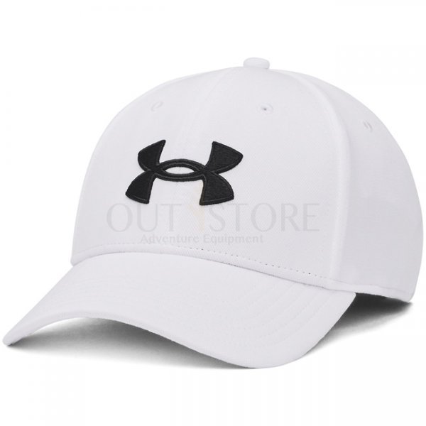 Under Armour Mens Blitzing Low Stretch Fit Cap - White / Black - XL/2XL