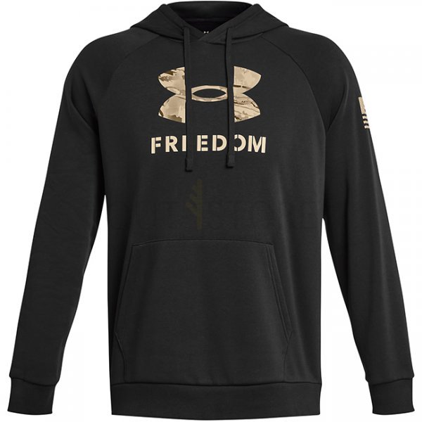 Under Armour Freedom Rival Fleece Big Flag Logo Hoodie - Black - XL