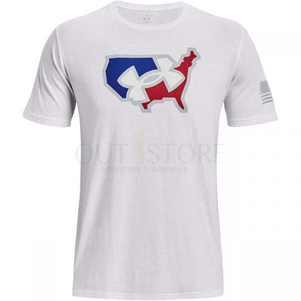 Under Armour Freedom Big Flag Logo Lockup T-Shirt - White - XL