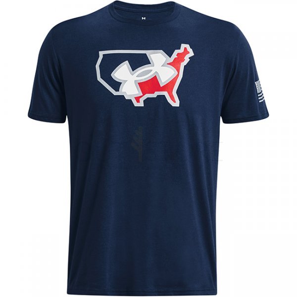 Under Armour Freedom Big Flag Logo Lockup T-Shirt - Academy - M