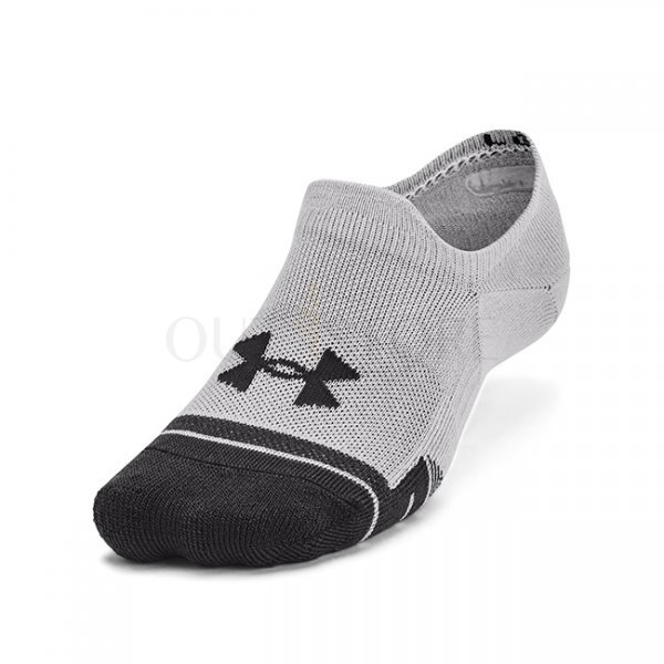 Under Armour Performance Tech 3-Pack Ultra Low Socks - Mod Grey / White / Jet Grey - L