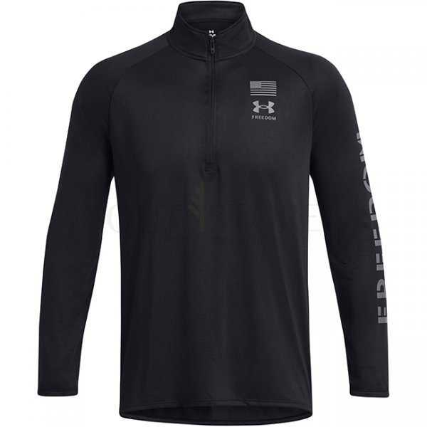 Under Armour Freedom Tech 1/2 Zip - Black / Pitch Grey - 2XL