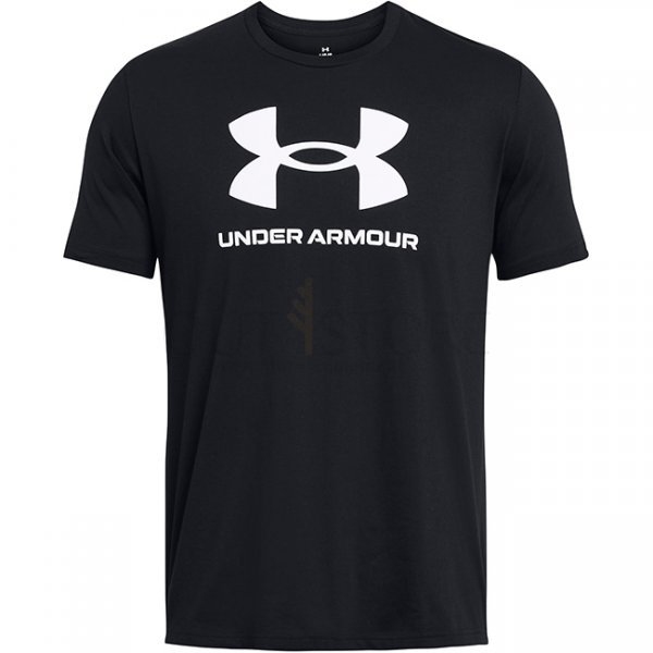 Under Armour Mens Sportstyle Logo Short Sleeve - Black / White - M