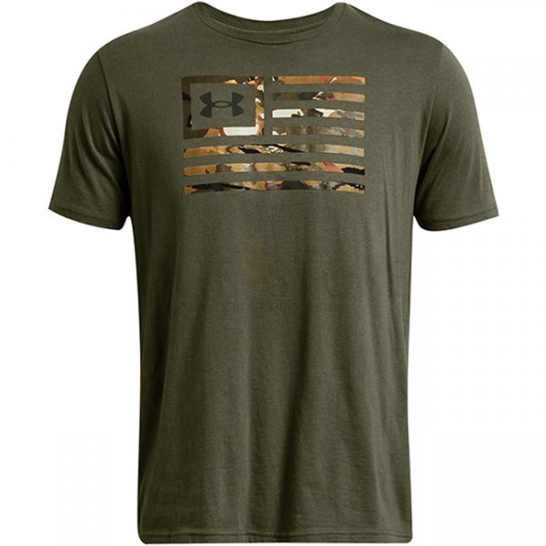Under Armour Mens Freedom Flag Printed T-Shirt - Marine OD Green - XL