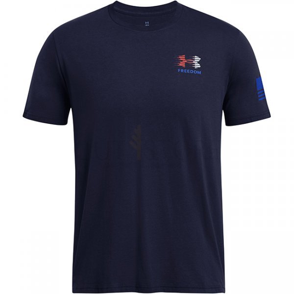 Under Armour Mens Freedom Spine T-Shirt - Navy Blue - XL