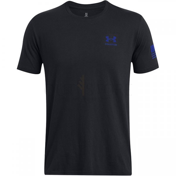 Under Armour Mens Freedom Flag Gradient T-Shirt - Black / Team Royal - 2XL
